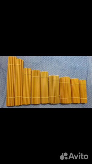 Свечи из чистого воска ручной работы