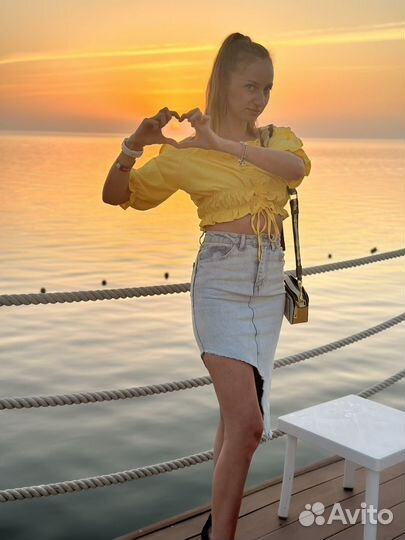 Юбка джинсовая тренд