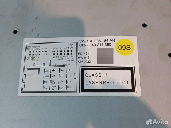 Магнитола VW Touran