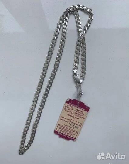 Мужская серебряная цепь новая