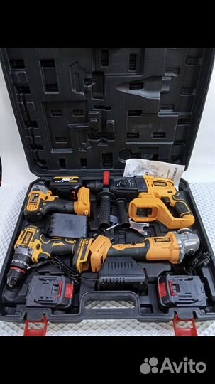 Набор 4 в 1 DeWalt 36V, 4 АКБ 4 а/ч