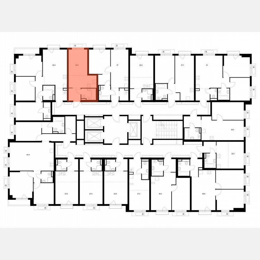 Квартира-студия, 24,9 м², 11/18 эт.