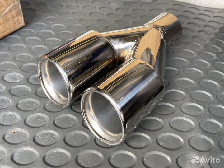 Насадка на глушитель двойная нержавейка
