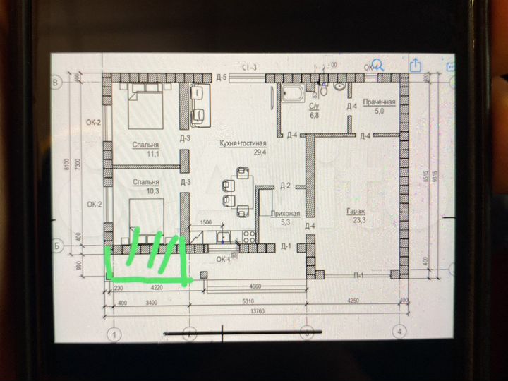 Дом 100 м² на участке 17 сот.