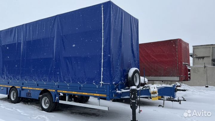 Прицеп трал (тяжеловоз) Авиком 8871Т-04 никзорамный тентованный, 2024