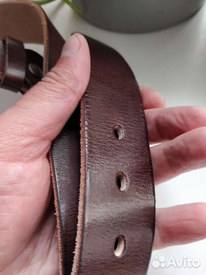 Мужской кожаный ремень 115 см