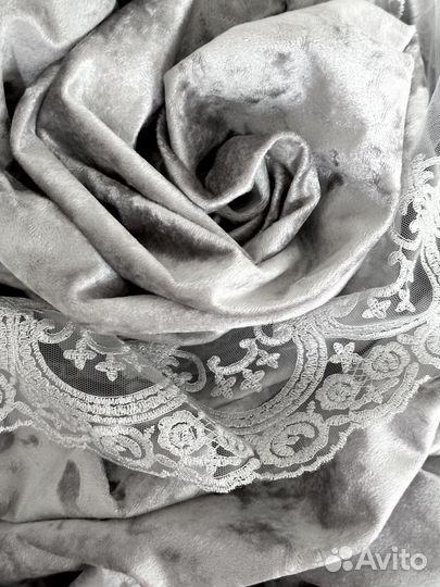 Мраморный бархат серебристый винтаж плюш