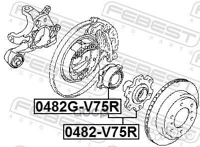 Ступица задняя mitsubishi pajero III 00-06 0482