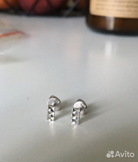 Серьги с алмазной огранкой