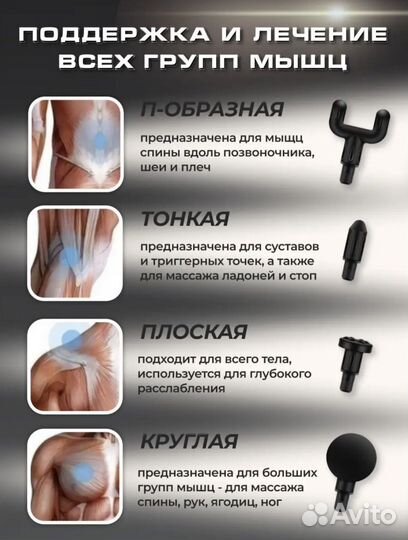 Перкуссионный массажер для шеи и спины новый