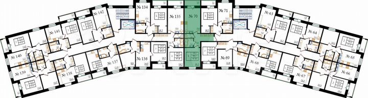 1-к. квартира, 47,6 м², 8/8 эт.