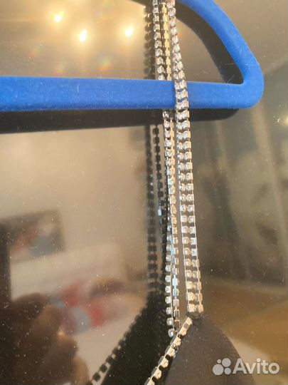 Топ - блуза нарядная с бретельками из страз