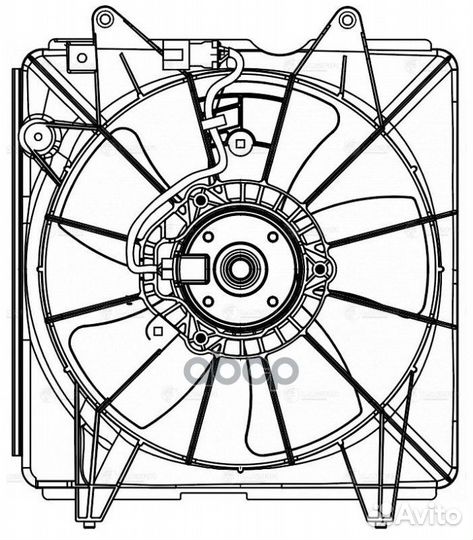 Э/вентилятор охл.honda civic 5D (06) 1.8I (с к