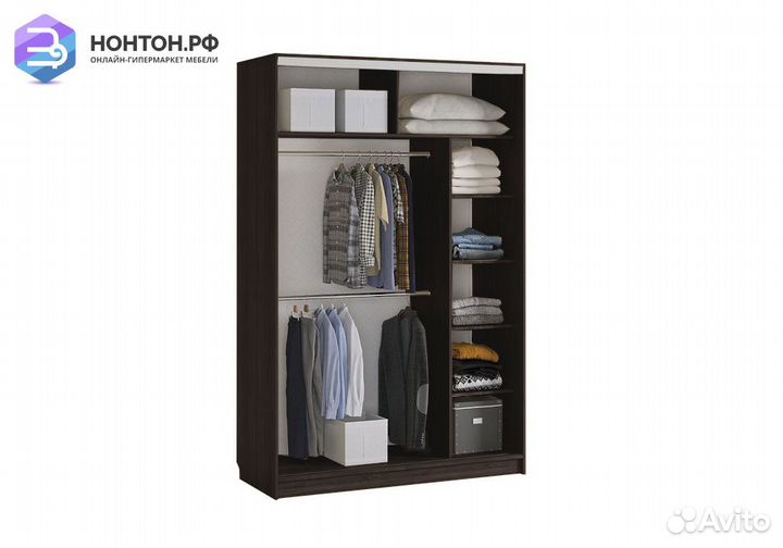 Шкаф-купе Гранд 4-600 волны 1 венге