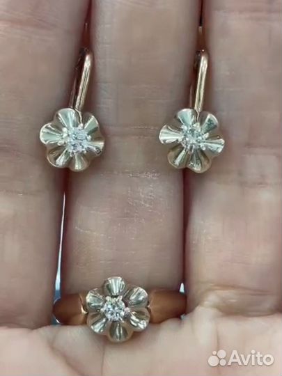 Золотой старозаводской комплект 583проба