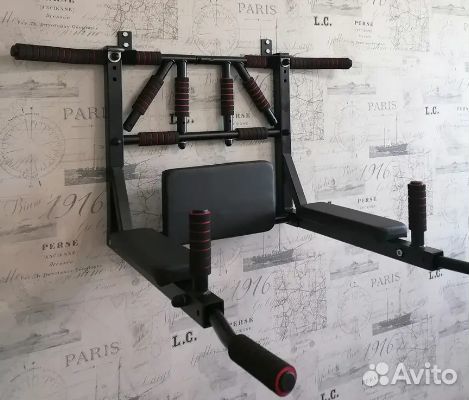 Турник брусья пресс Мультихват чёрный переворотный