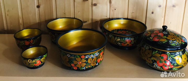 Хохлома набор посуды