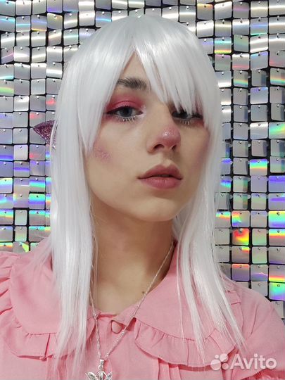 Парик белый блонд