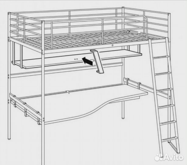 Кровать чердак икеа Свэрта