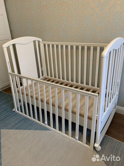 Детская кроватка Bambolina 125 х 65, с матрасом