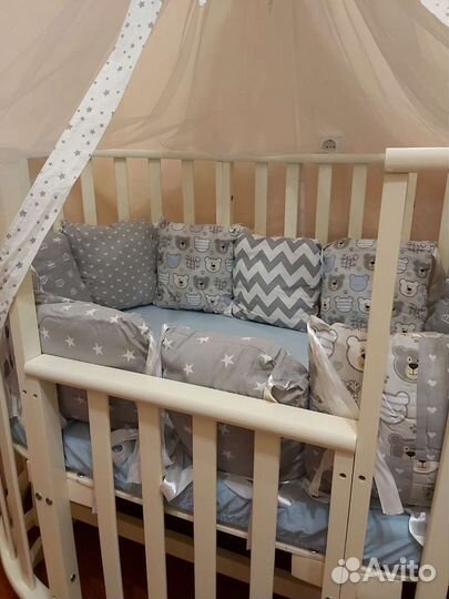 Бортики в детскую кроватку бу