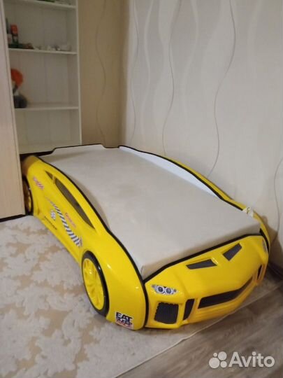 Кровать-машинка Ламба желтая 2 в наличии