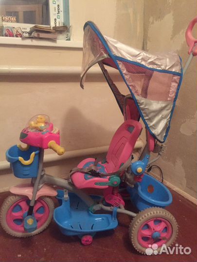 Велосипед детский, велосипед с ручкой, Тотоша