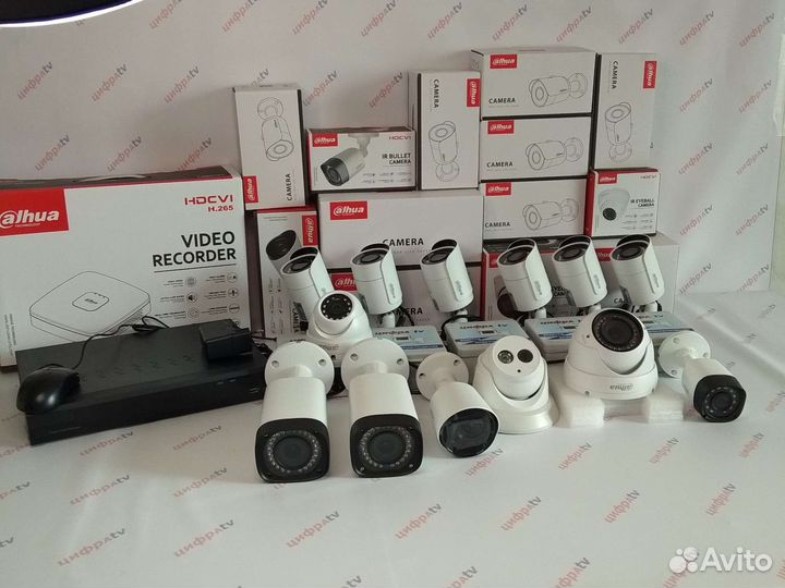 13 камер видеонаблюдения с микрофоном 4Мп Dahua