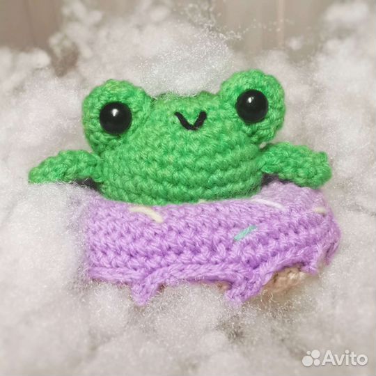 Вязаные игрушки лягушка крючком подарок