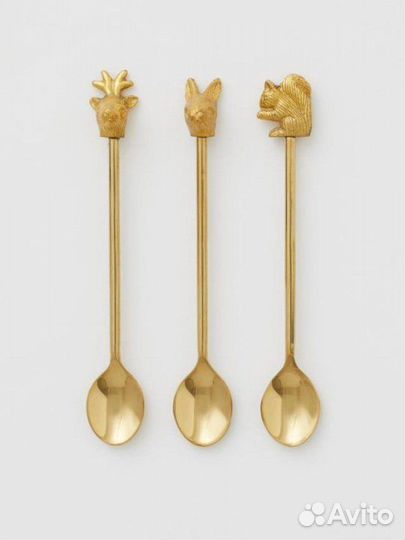 Ложки с животными HM Home (заяц, олень, белка)