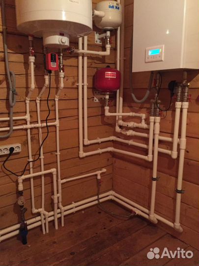 Moнтаж cистeм oтoпления / отопление