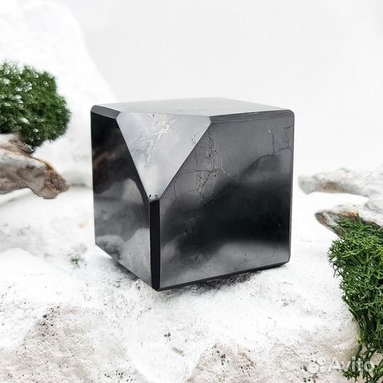 Куб со скошенным краем шунгит 5 см