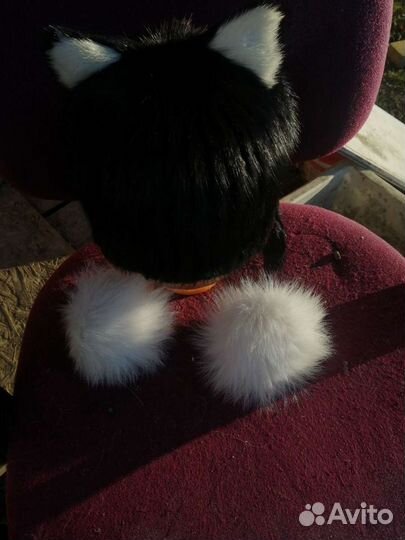 Шапка норковая кошка