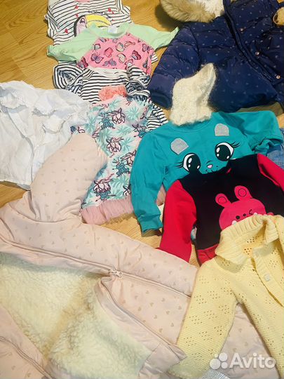 Большой пакет вещей на девочку 74-86