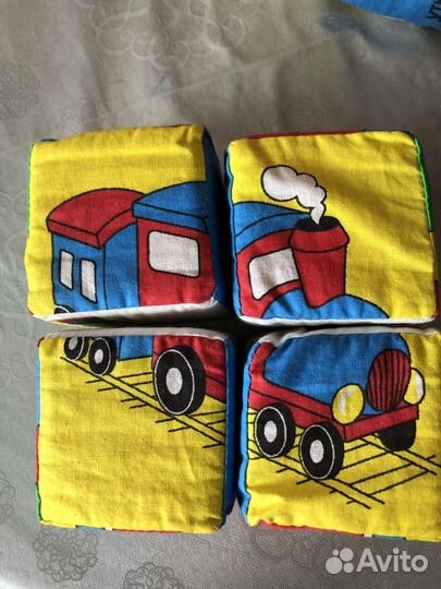 Кубики Мякиши собери картинку Животные и Транспорт