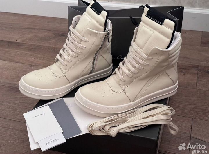 Кеды rick owens geobasket milk