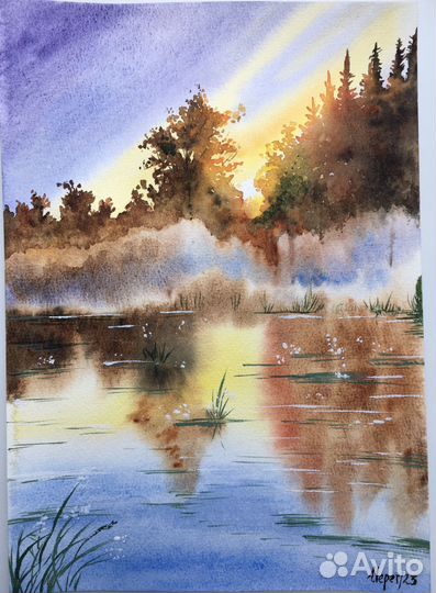 Этюд акварелью 