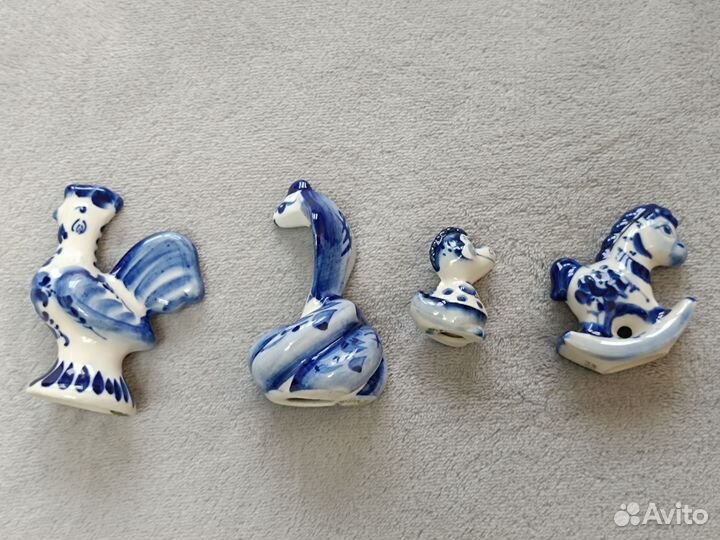Гжель Змея Гжель Петух Гжель Дракон Гжель фигурки