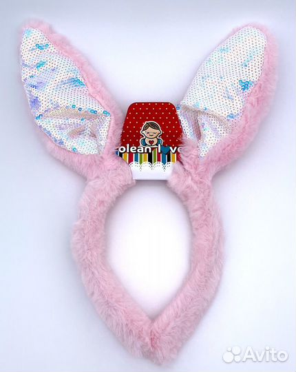 Ободок ушки с поедками мех