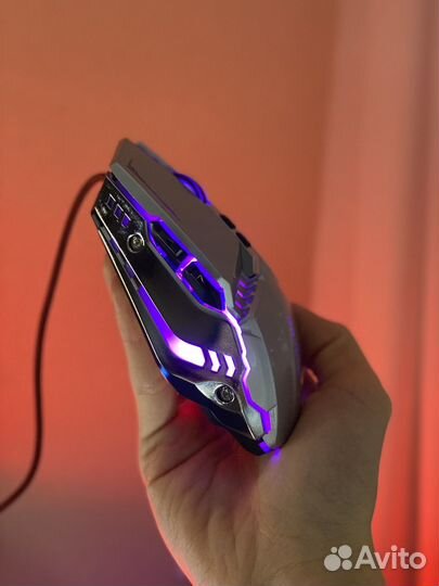 Мышь игровая с подсветкой металл