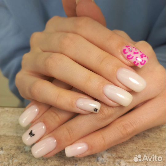 Гель лак наращивание педикюр