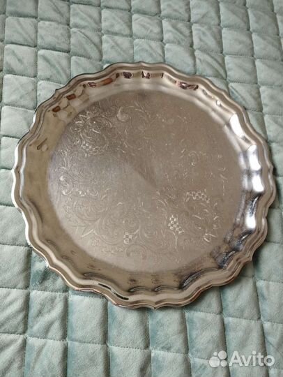 Поднос мельхиоровый Кольчугино СССР