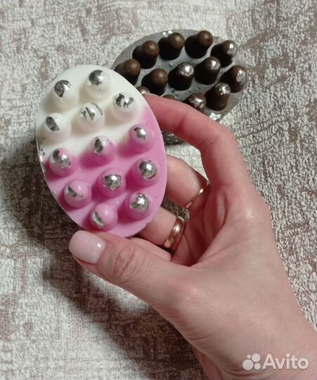 Массажное мыло 3 в одном уход, массаж и скраб