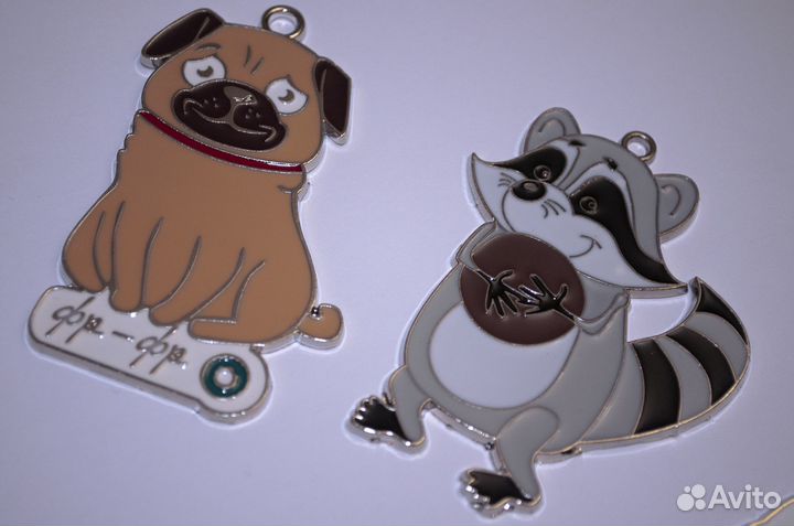 Мой счастливый брелок Мопс Енот Белек