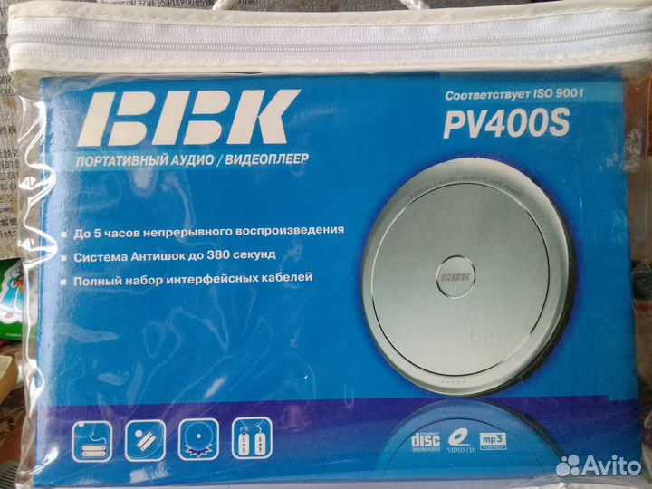 BBK портативный аудио/видео плеер PV400S