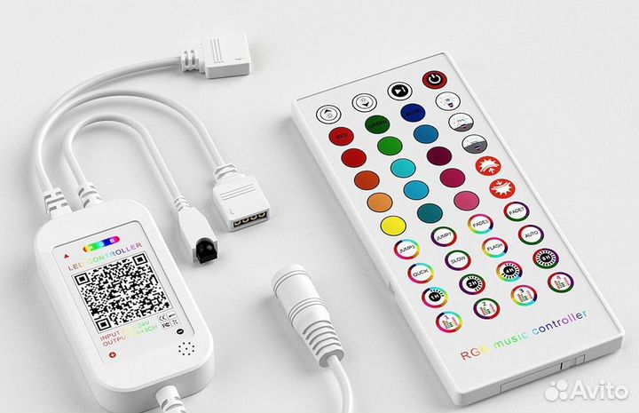 Лента светодиодная, контроллер, блок питания