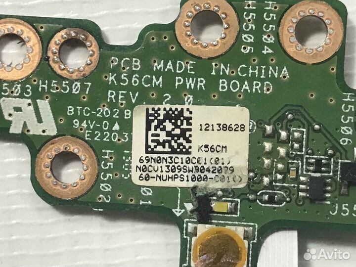 Плата USB для asus K56C