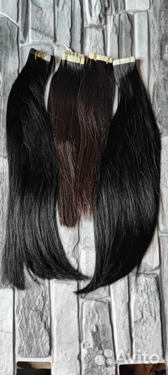 Натуральные волосы на лентах