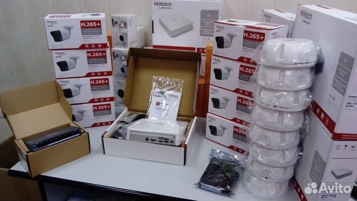 Комплект видеонаблюдения на 8 IP камер 4мп DS-I450