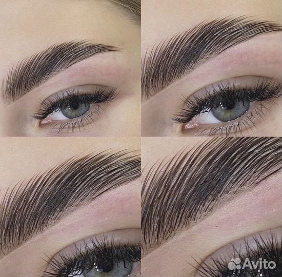 Наращивание ресниц, окрашивание бровей